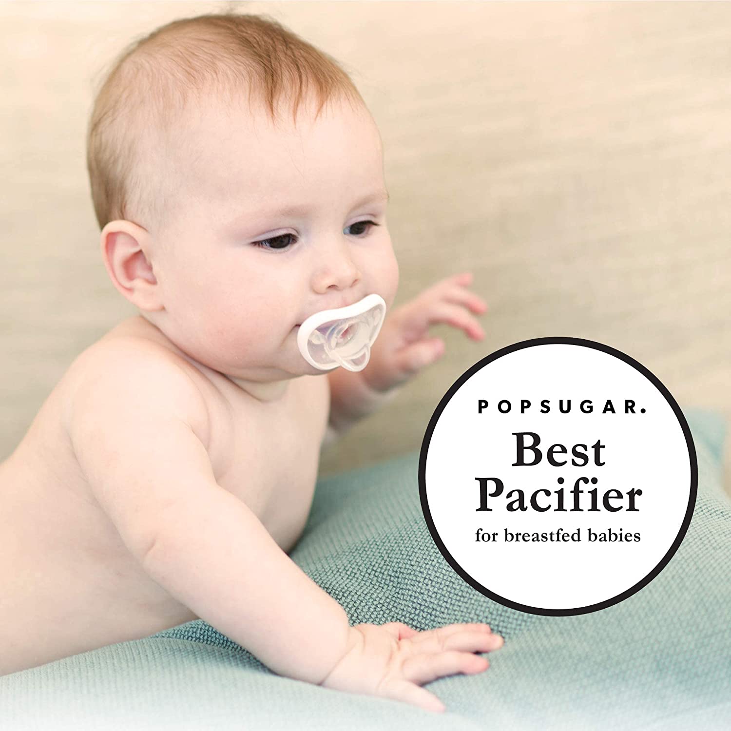 Nanobebe Baby Pacifiers 0-3 Month - Orthodontic, Curves Comfortably with Face Contour, Award Winning for Breastfeeding Babies, 100% Silicone - BPA Free. Perfect Baby Registry Gift 2pk,Grey - Image 6